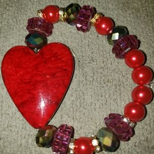 Valentines heart bracelet